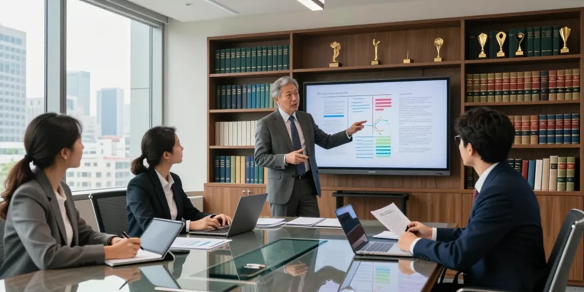 Attorneys collaborating in a Law Firm Turkey conference room, showcasing professionalism and strategic planning.