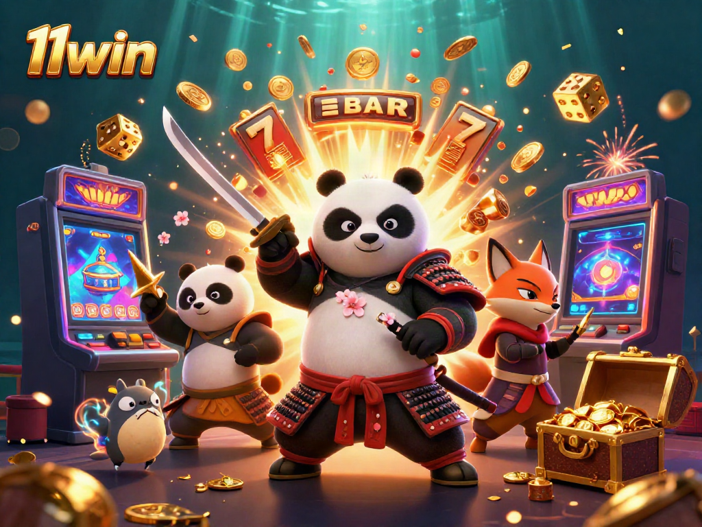 Experience the excitement of 11win with vibrant characters and dynamic casino elements in action.