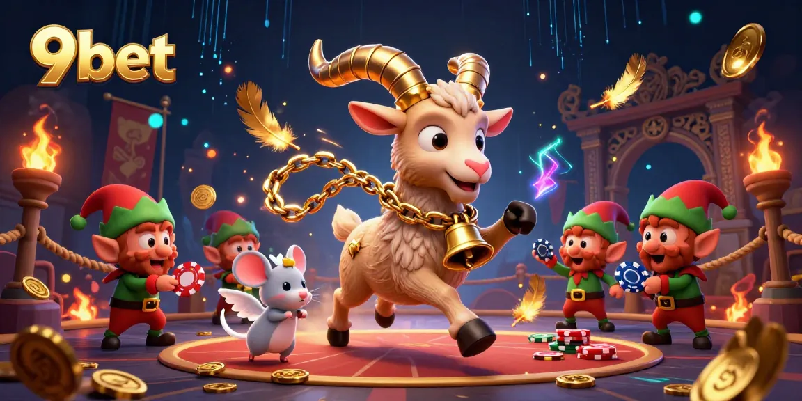 Engage with 9bet's thrilling holiday horror casino scene featuring unique characters and vibrant energy.