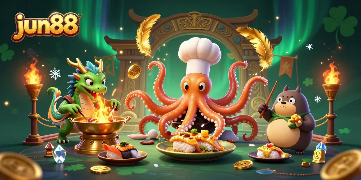 Experience the thrill of winning at jun88 with vibrant casino-themed characters and dynamic game elements.