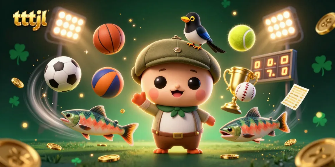 Experience fun gaming excitement with tttjl's 3D casino-themed illustration featuring charming characters.