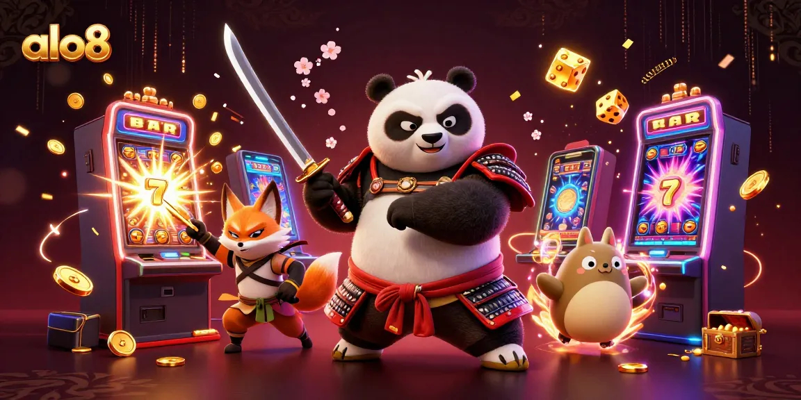 Spin and win with alo8's vibrant casino scene featuring immersive characters and dynamic gameplay elements.