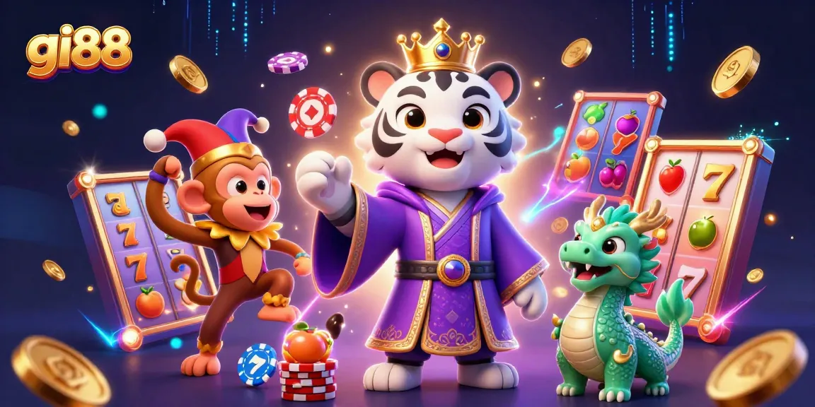 Experience the thrill of gi88 as the tiger, monkey, and dragon bring slots to life with vibrant energy.