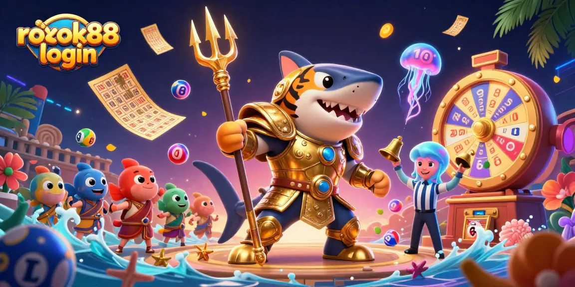Experience the thrill of gambling with rokok88 login in an exciting underwater casino scene.