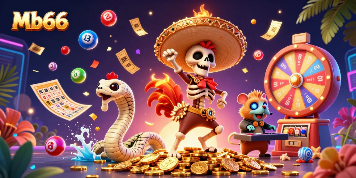 Experience the thrilling atmosphere of Mb66 with vibrant characters and dynamic casino elements.